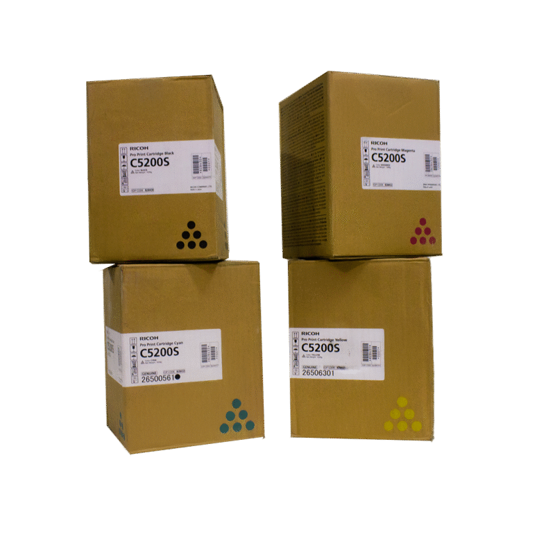 Grupo de Tóner CMYK para Ricoh PROC5200S