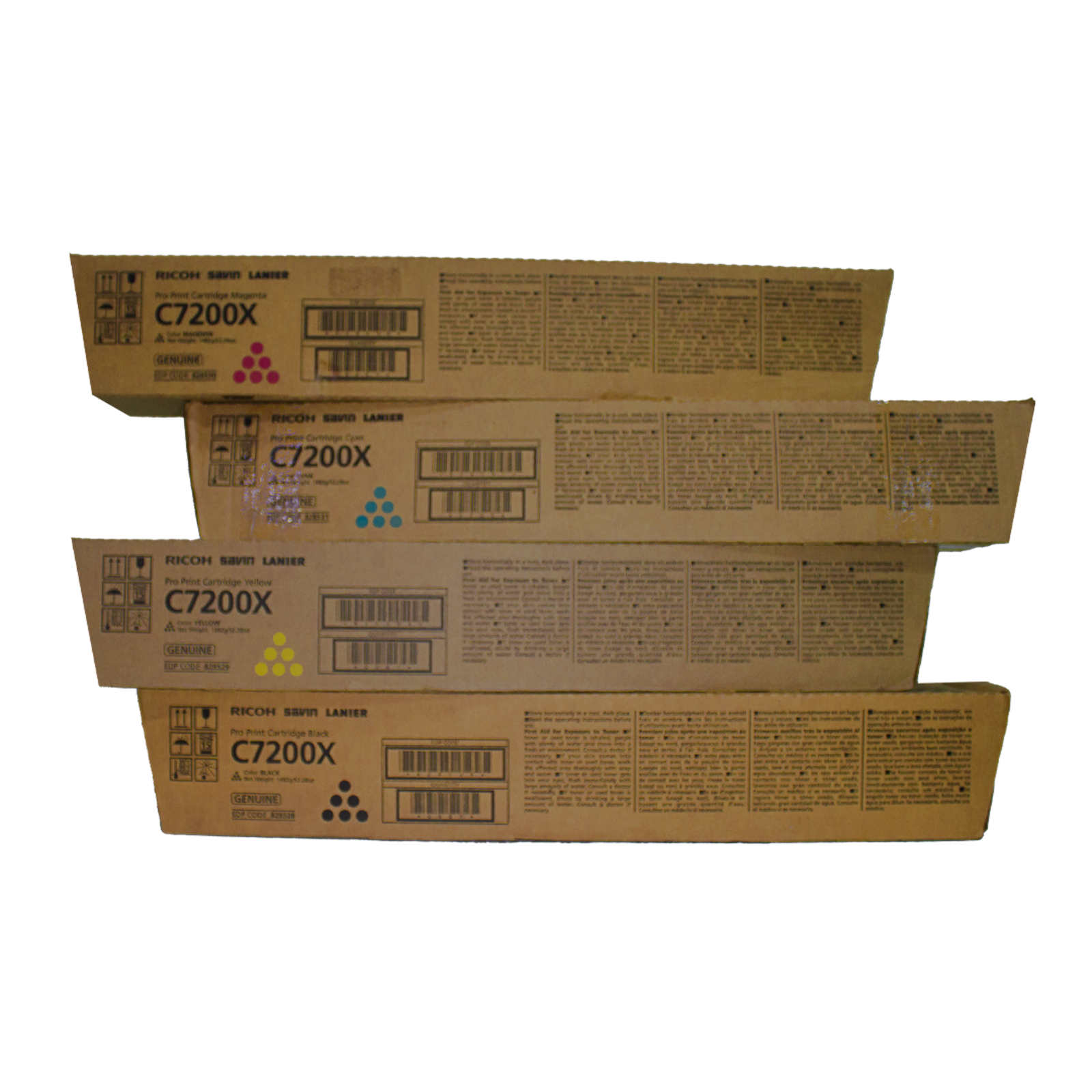 Set de Tóner CMYK para Ricoh Pro C7200X